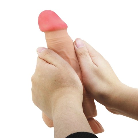 Dildo realistyczne Baile z przyssawką giętkie cieliste 22 cm TPR