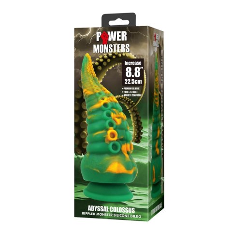 Dildo silikonowe Abyssal Colossus Power Monsters żłobione 22,5 cm