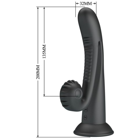 Wibrator króliczek Pretty Love Selma Snail Rabbit czarny USB 20 cm