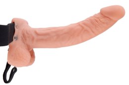 FETISH FANTASY SERIES 9 INCH HOLLOW STRAP-ON WITH BALLS LIGHT