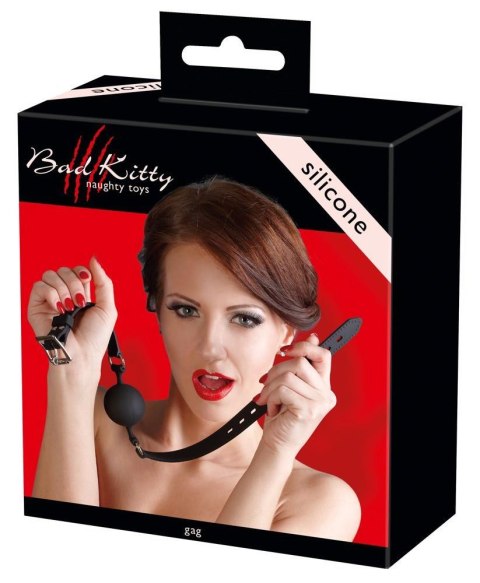 Knebel silikonowy Bad Kitty czarny 4 cm