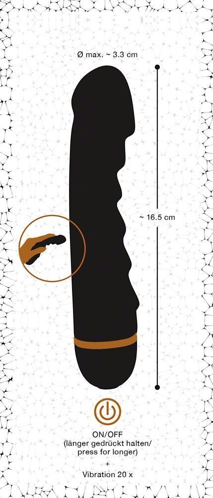 Wibrator realistyczny You2Toys Bendy Ripple czarny 16,5 cm