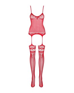 F214 Bodystocking Czerwone S/M/L Obsessive
