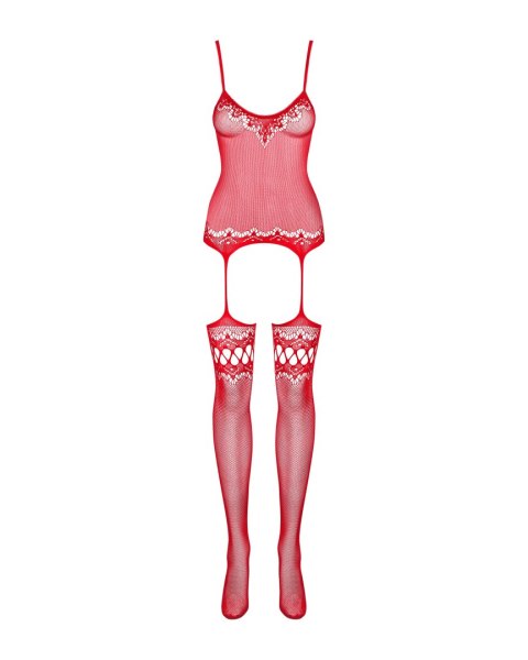 F214 Bodystocking Czerwone S/M/L Obsessive