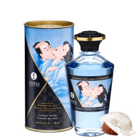 Jadalny Olejek Rozgrzewający Do Miejsc Intymnych O Smaku Kokosowym Aphrodisiac Warming Oil Coconut Thrills 100Ml Shunga