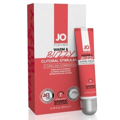 Lubrykant Rozgrzewający Do Łechtaczki For Her Clitoral Stimulant Warming Warm &Buzzy Original 10 Ml System JO