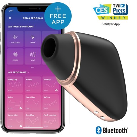 Stymulator Łechtaczki Love Triangle Black With App Satisfyer