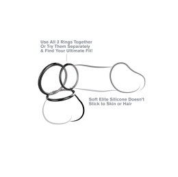 Zestaw Pierścieni Fantasy C-Ringz Silicone 3-Ring Stamina Set Pipedream