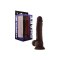 Dildo Model A 26,7 Cm Dong With Balls Mahogany Shaft
