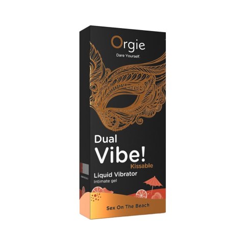 Wibrator W Płynie Dual Vibe! Sex On The Beach Kissable 15Ml Orgie