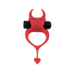 Wibrujący Pierścień Devol Cockring Red Adrien Lastic
