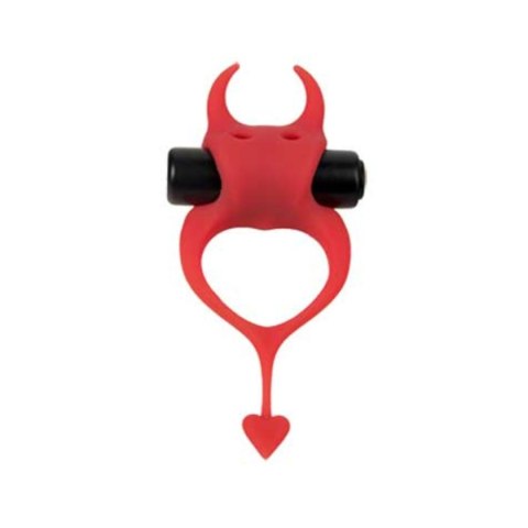 Wibrujący Pierścień Devol Cockring Red Adrien Lastic
