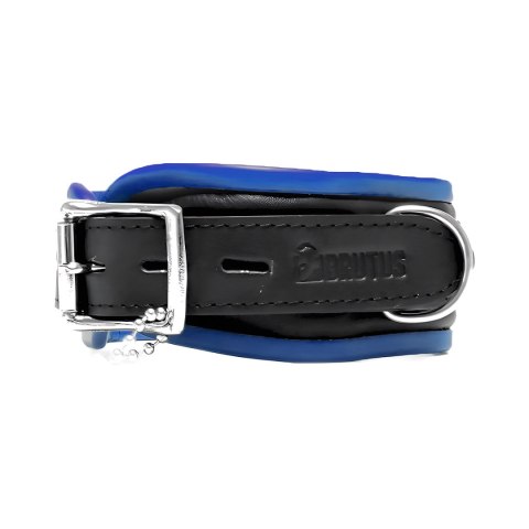 BRUTUS Leather Collar Black/Blue