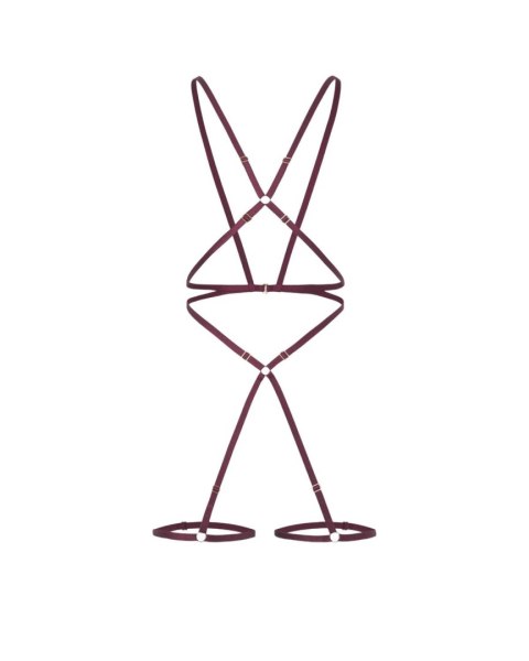 Batty Burgundy Body Harness Promees