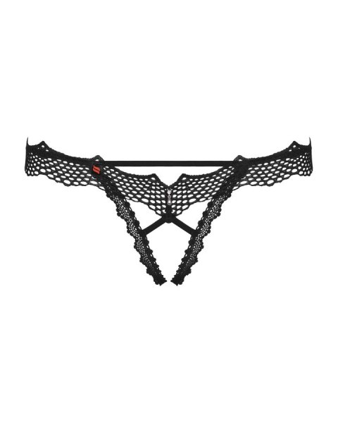 Bravelle stringi otwarte czarne S/M Obsessive