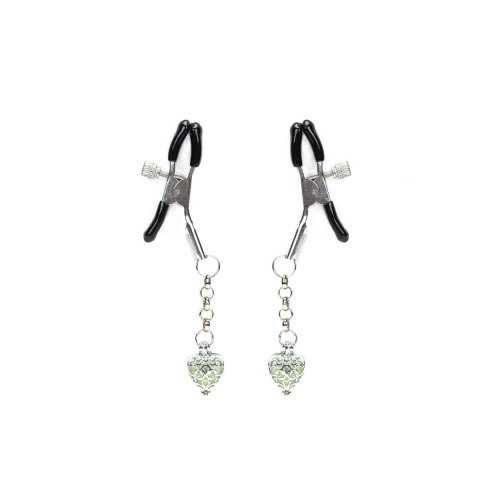 Klamerki Na Sutki Glow-In-Dark Nipple Clamps Liebe Seele zielone