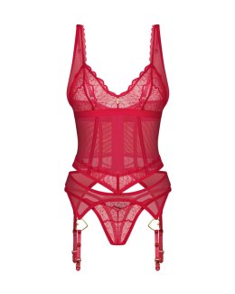 Komplet Bielizny Cupide Desir Gorset I Stringi S/M Obsessive