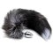Korek Analny Lisi Ogon Black & White Fox Tail - rozmiar M