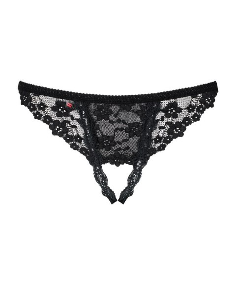 Letica stringi otwarte czarne L/XL Obsessive