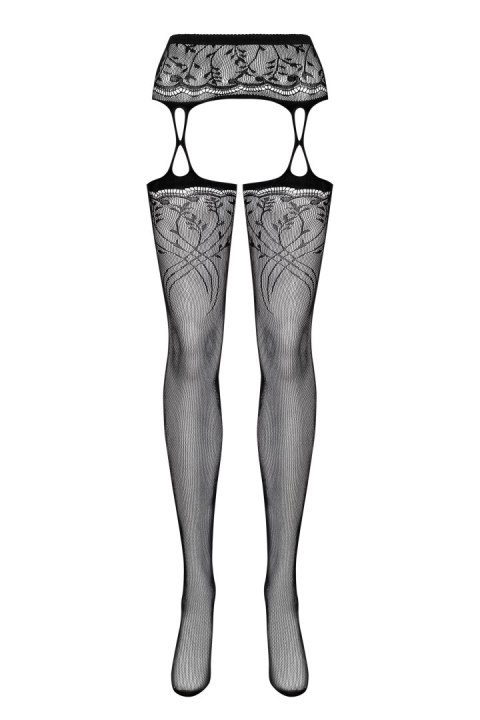 S206 Garter Stockings Czarne S/M/L Obsessive