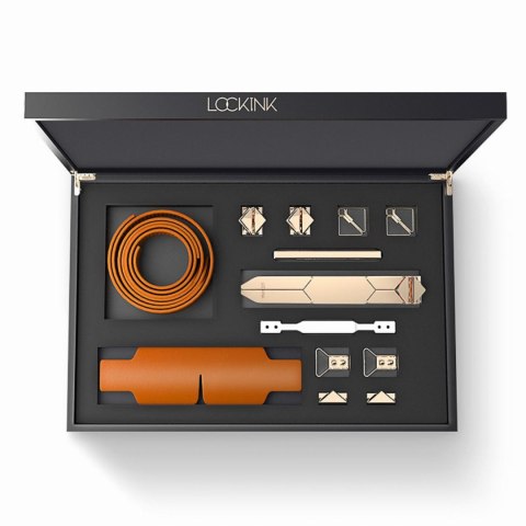 Zestaw Bondage Teasing & Impact-Play Set Brown LOCKINK