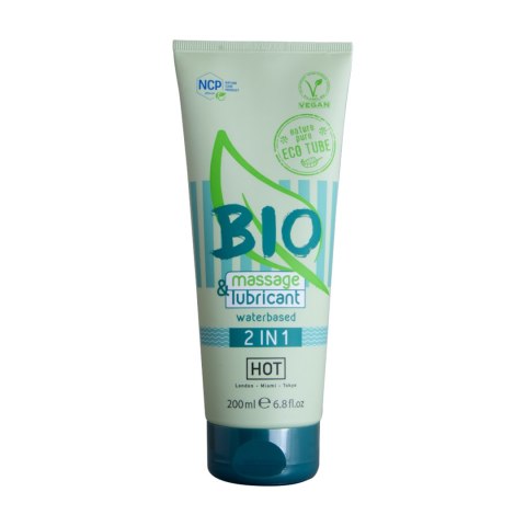 Lubrykant wodny Bio massage & lubricant waterbased 2in1 200ml Hot