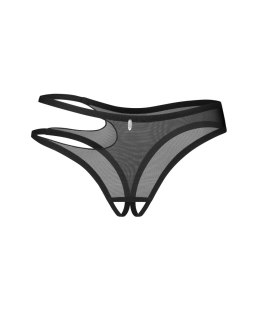 Stringi otwarte czarne Saturis 2XL/3XL Obsessive