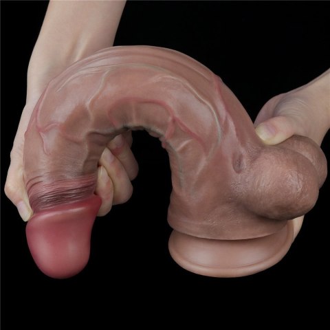 DILDO 11.5'' DUAL LAYERED PLATINUM SILICONE COCK