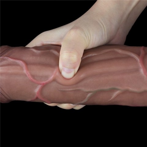 DILDO 11.5'' DUAL LAYERED PLATINUM SILICONE COCK