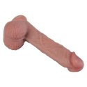 DILDO SILIKONOWE 22 CM Z RUCHEM POSUWISTO - ROTACYJNYM EROSPACE NATURAL PLAY D6