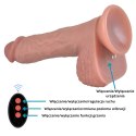 DILDO SILIKONOWE 22 CM Z RUCHEM POSUWISTO - ROTACYJNYM EROSPACE NATURAL PLAY D6