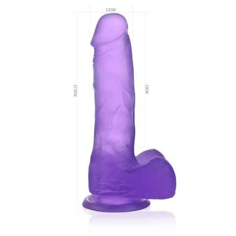 DILDO 7'' JELLY STUDS FIOLETOWE