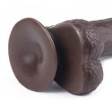 DILDO 7'' SLIDING SKIN DUAL LAYER DONG - BLACK