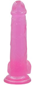DILDO 8'' JELLY STUDS RÓŻOWE