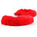 KAJDANKI FLUFFY HAND CUFFS CZERWONE