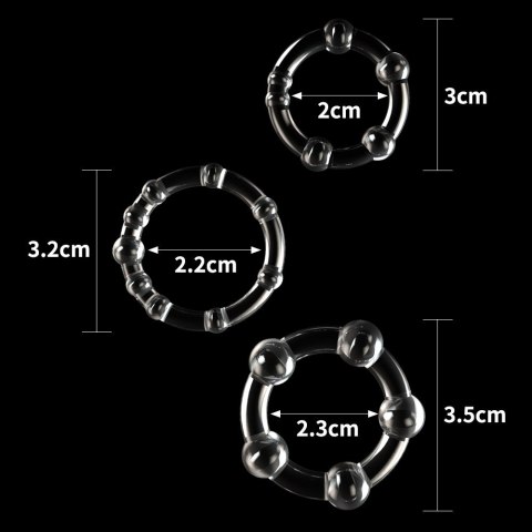 PIERŚCIENIE POWER PLUS TRIPLE BEADED RING SET