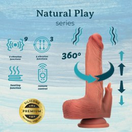 PODGRZEWANE DILDO Z RUCHEM POSUWISTO-ROTACYJNYM I STYMULACJĄ ŁECHTACZKI EROSPACE NATURAL PLAY D7