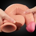 DILDO 10" DUAL LAYER PLATINUM SILICONE COCK