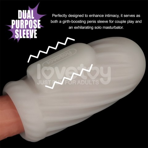 MASTURBATOR KNIGHTS RING VIBRATING DUAL PURPOSE SLEEVE-SPIRAL