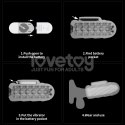 MASTURBATOR KNIGHTS RING VIBRATING DUAL PURPOSE SLEEVE-SPIRAL