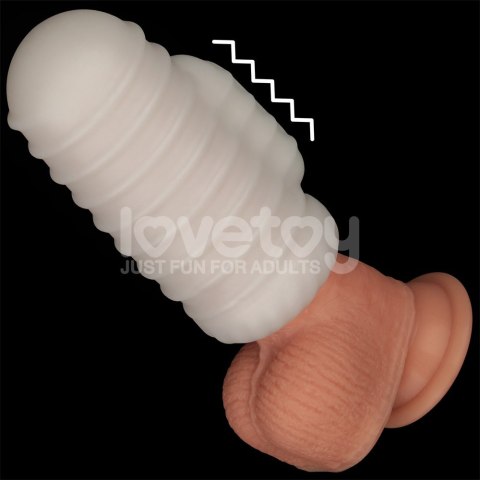 MASTURBATOR KNIGHTS RING VIBRATING DUAL PURPOSE SLEEVE-WAVY