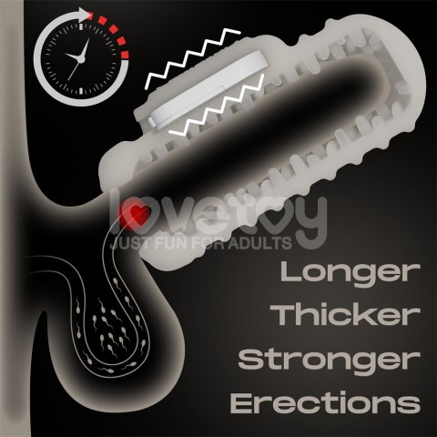MASTURBATOR KNIGHTS RING VIBRATING DUAL PURPOSE SLEEVE-WAVY