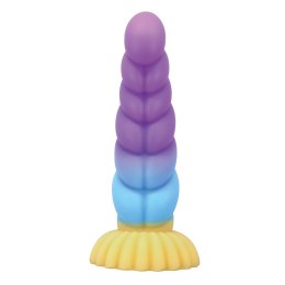POWER MONSTERS UNICORN RIPPLED MONSTER SILICONE DILDO WITH SUCTION CUP