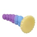 POWER MONSTERS UNICORN RIPPLED MONSTER SILICONE DILDO WITH SUCTION CUP