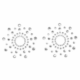 Biżuteryjne naklejki na sutki Mimi Silver Nipple Cover Bijoux Indiscrets