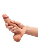 b-Vibe Slipskin Girthy 6″ – realistyczne dildo silikonowe z ruchomą powłoką