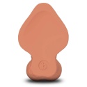 b-Vibe Slipskin Curvy 8 cali – zakrzywione dildo silikonowe z ruchomą powłoką