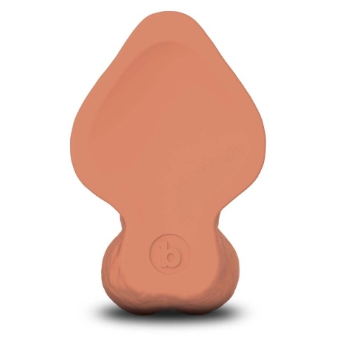 b-Vibe Slipskin Curvy 8 cali – zakrzywione dildo silikonowe z ruchomą powłoką