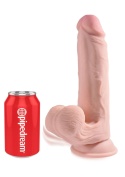 King Cock Plus 9″ z ruchomymi jądrami – dildo z przyssawką Pipedream