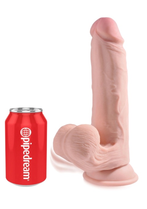 King Cock Plus 9″ z ruchomymi jądrami – dildo z przyssawką Pipedream